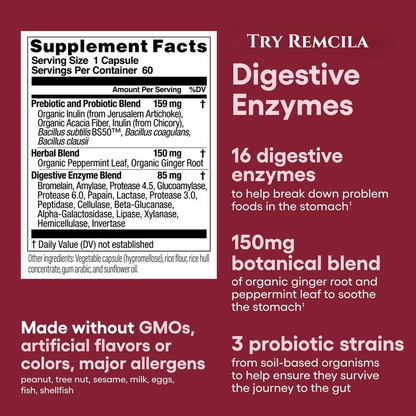 TryRemcila™ - Digestive Enzymes + 60 Billion Probiotic Bundle