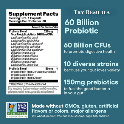 TryRemcila™ - Digestive Enzymes + 60 Billion Probiotic Bundle